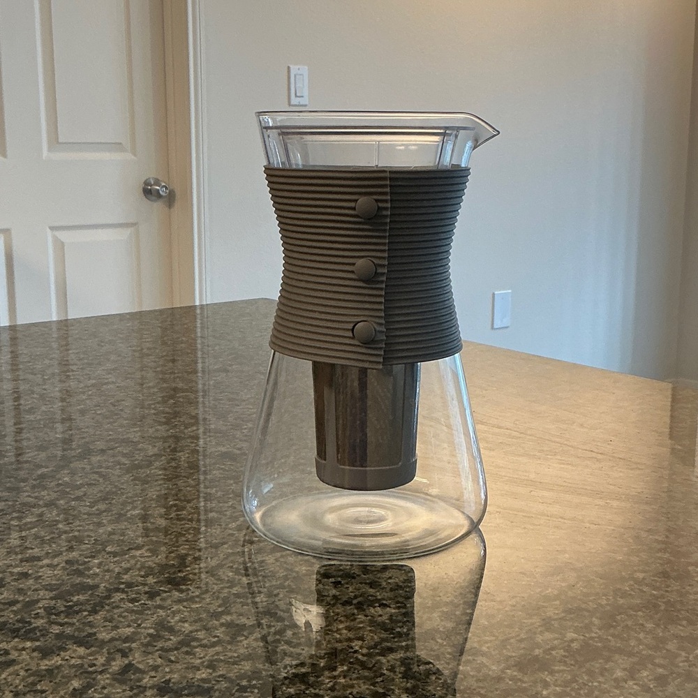 Glass Coffee Carafe with Grey Sleeve